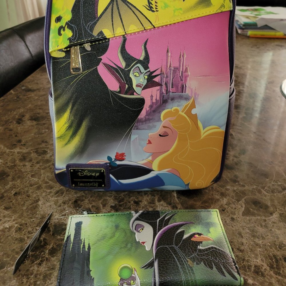 Sleeping Beauty Loungefly w/ matching wallet